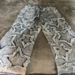 Oli & Hali WASHED ALL OVER STAR PATCH JEANS